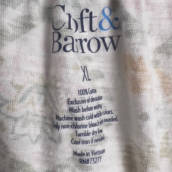 Croft & Barrow size XL v neck blouse pink, green coastal, soft girl, bold #2513 - Picture 7 of 7